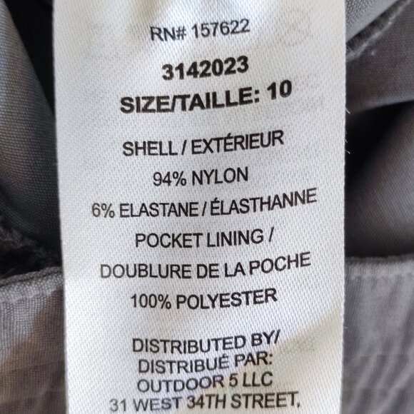 Eddie Bauer Rainer Capris outdoor activity pants grey women's size 10 - Picture 6 of 14